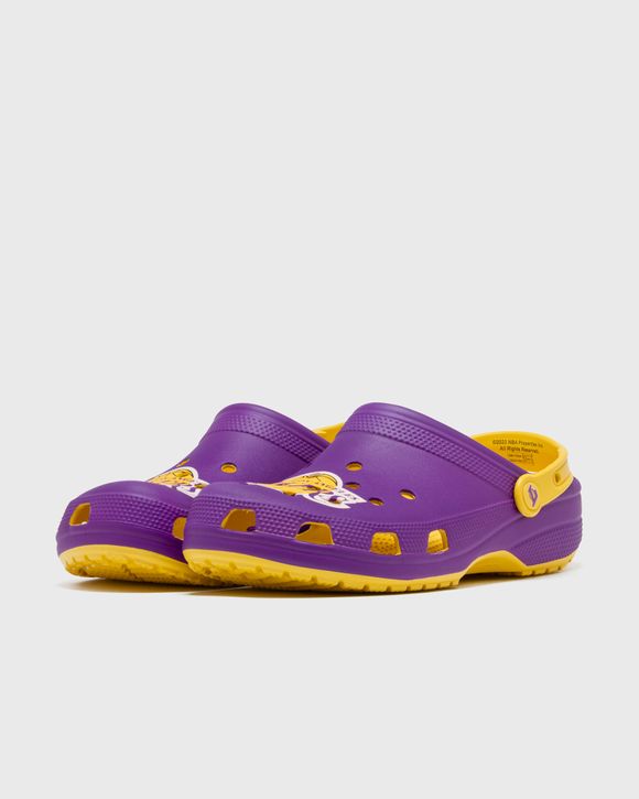 Purple and on sale gold crocs