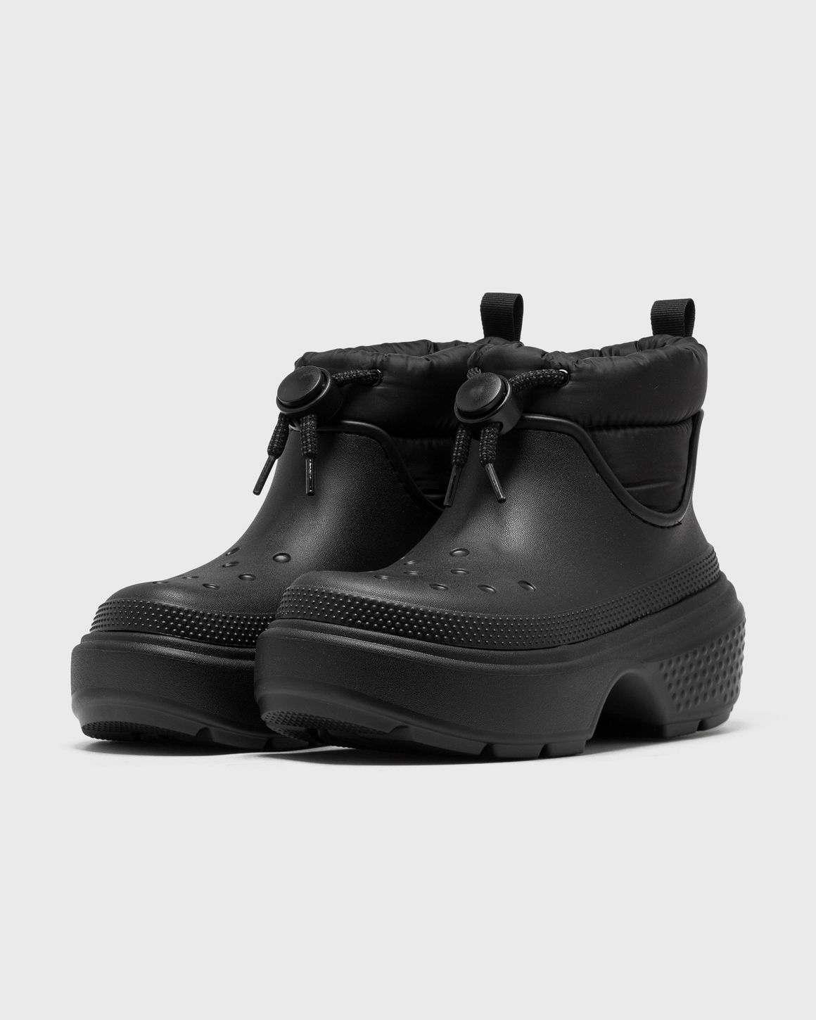 靴 crocs STOMP PUFF BOOT Crocs Stomp Puff Boot Black Men's - 209324-001 - US