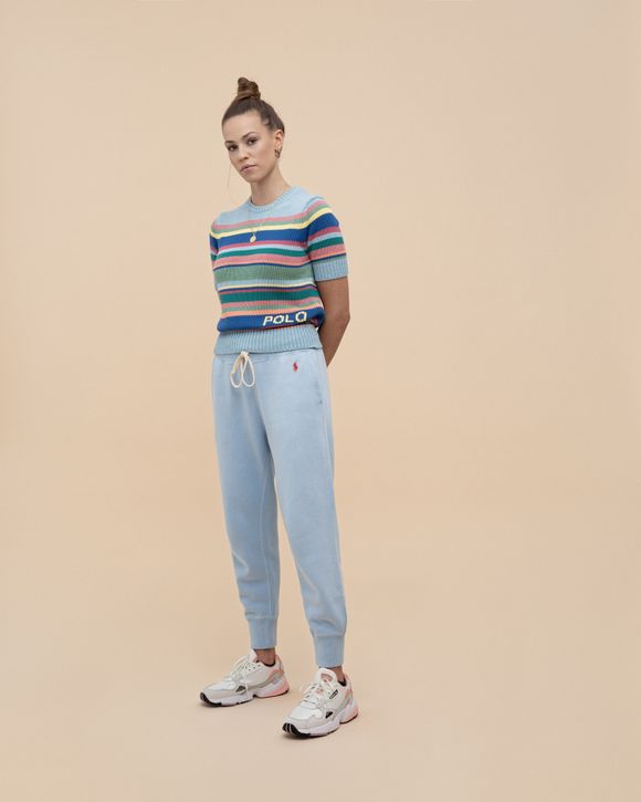 Womens STRIPED SHORT SLEEVE SWEATER