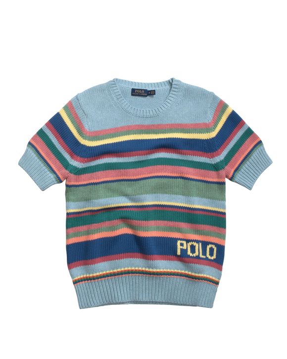 Ralph lauren striped short best sale sleeve sweater