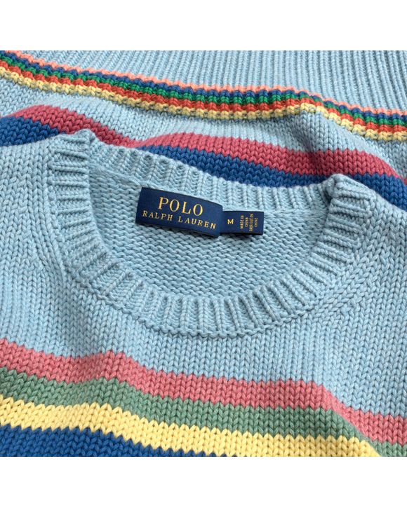 Polo Ralph Lauren Womens STRIPED SHORT SLEEVE SWEATER Multi BSTN