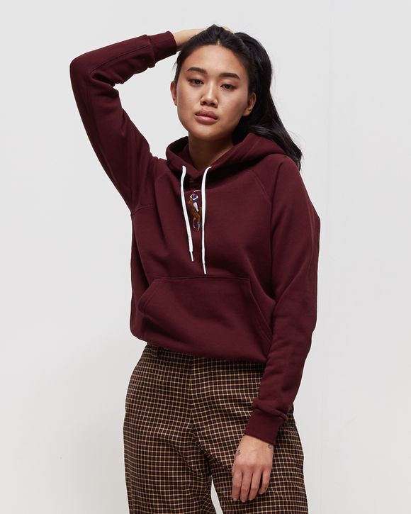 Polo ralph lauren burgundy hoodie best sale