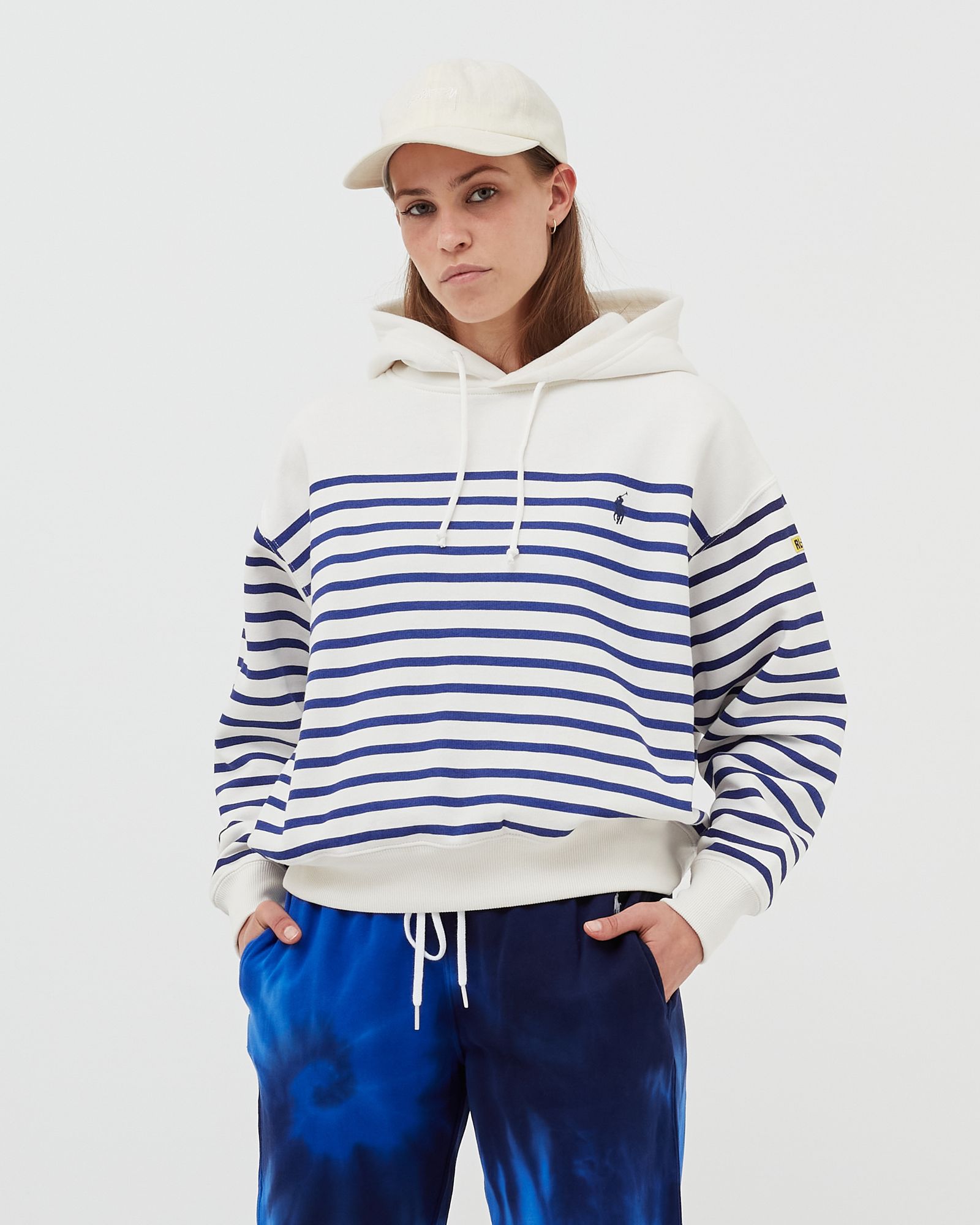 WMNS STRIPED FLEECE HOODIE