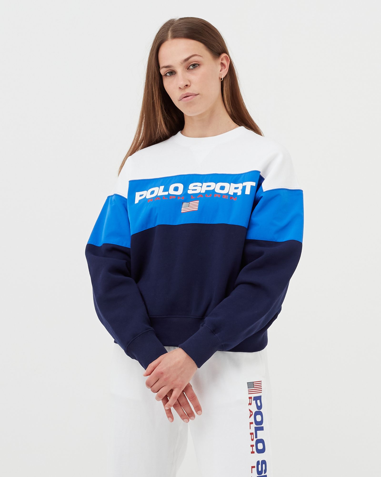 WMNS Colour-Blocked Polo Sport Sweatshirt