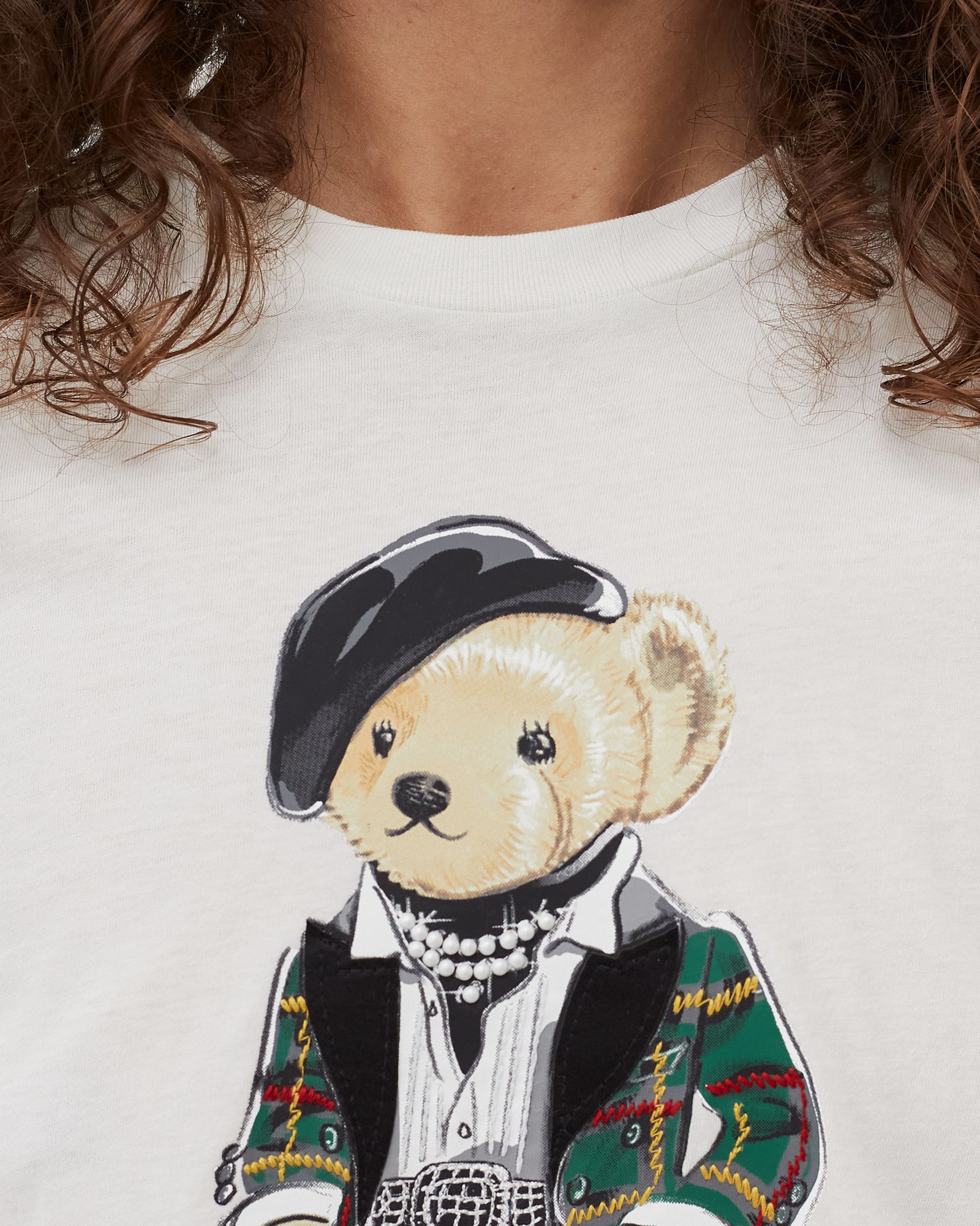 WMNS PLAID TUX BEAR T-SHIRT