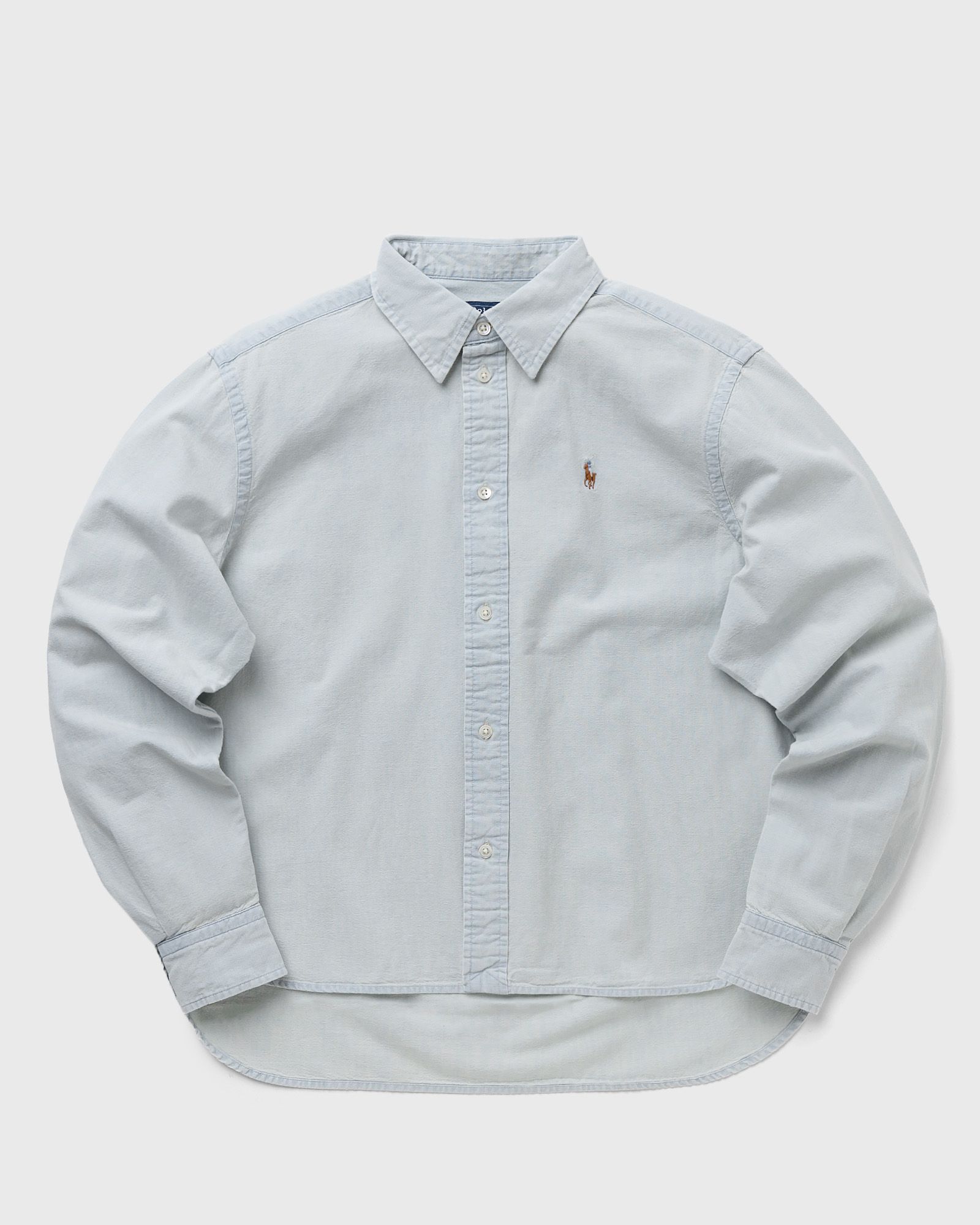 WMNS CROP LONG SLEEVE BUTTON FRONT SHIRT