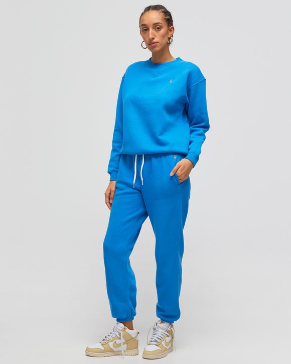 Polo Ralph Lauren WMNS FLEECE PANT ANKLE ATHLETIC Blue - GLACIER TURQUOISE