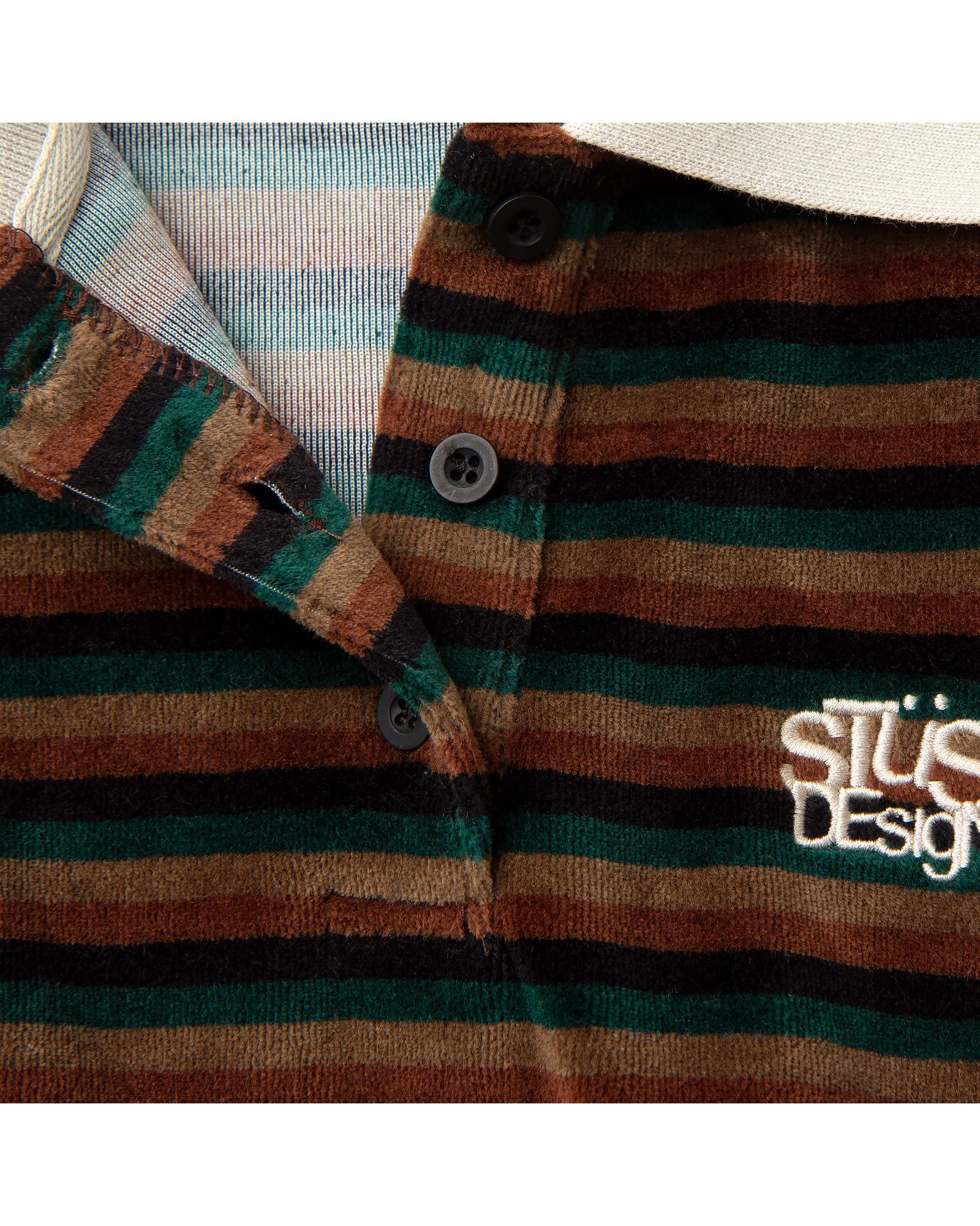 WMNS ROSEMARY VELOUR STRIPE LS POLO