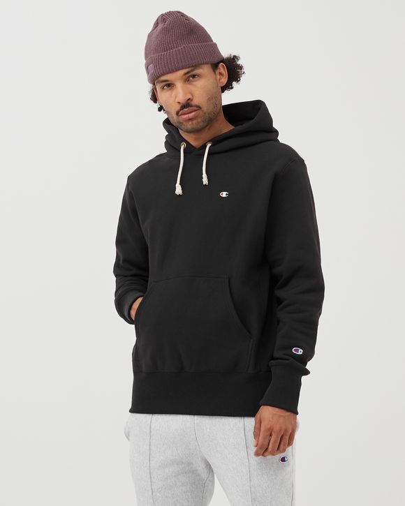 Black reverse weave hoodie on sale