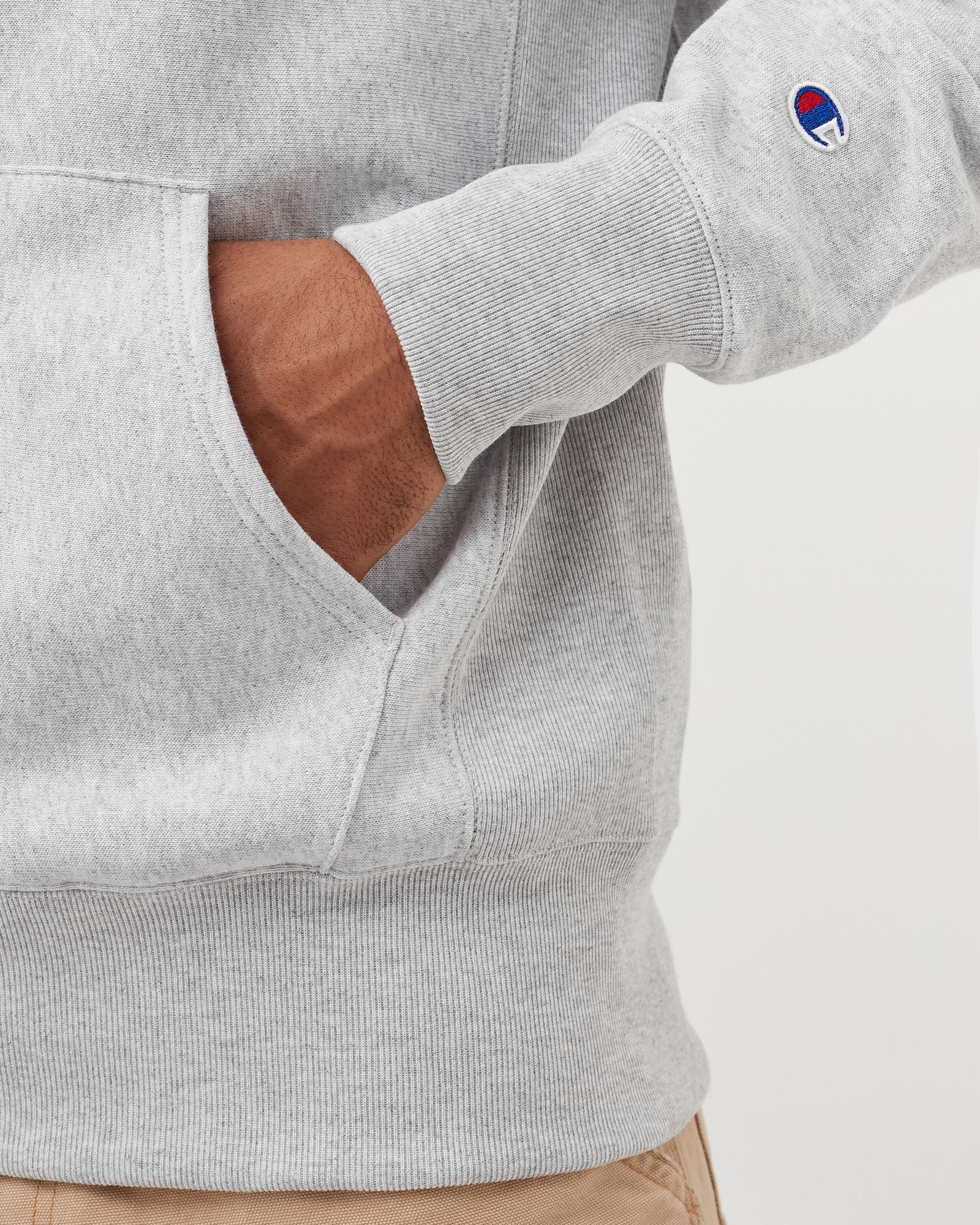 ZIP-UP SCRIPT LOGO REVERSE WEAVE HOODIE