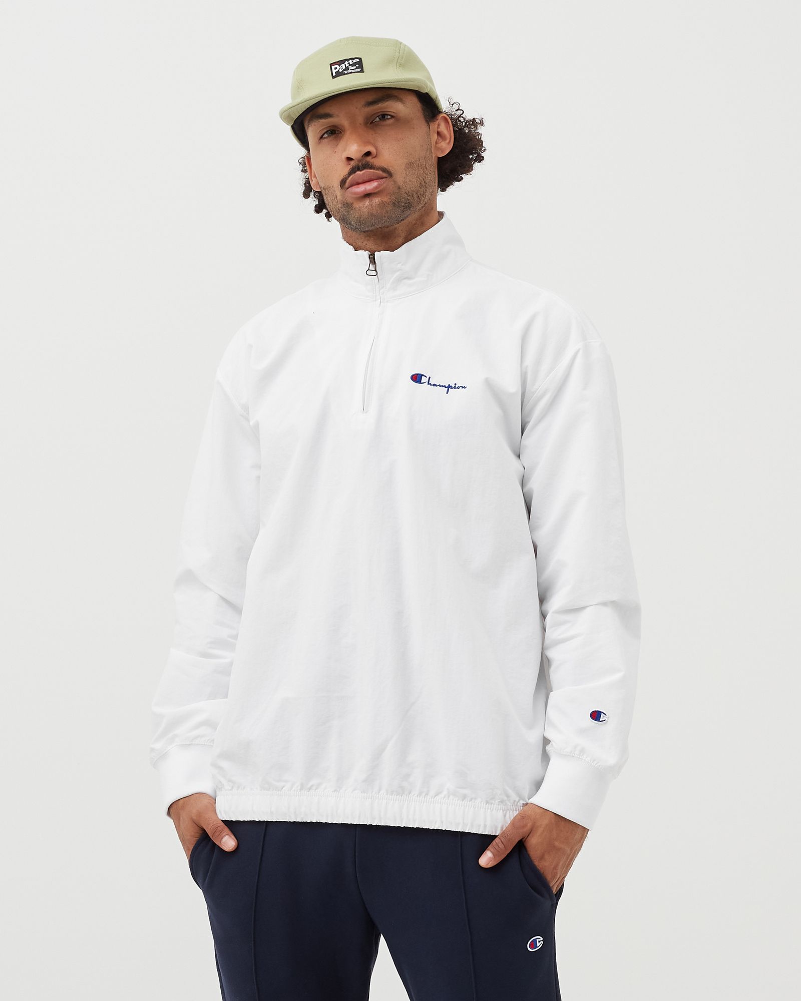 HALF ZIP-UP REVERSE WEAVE SWEATSHIRT