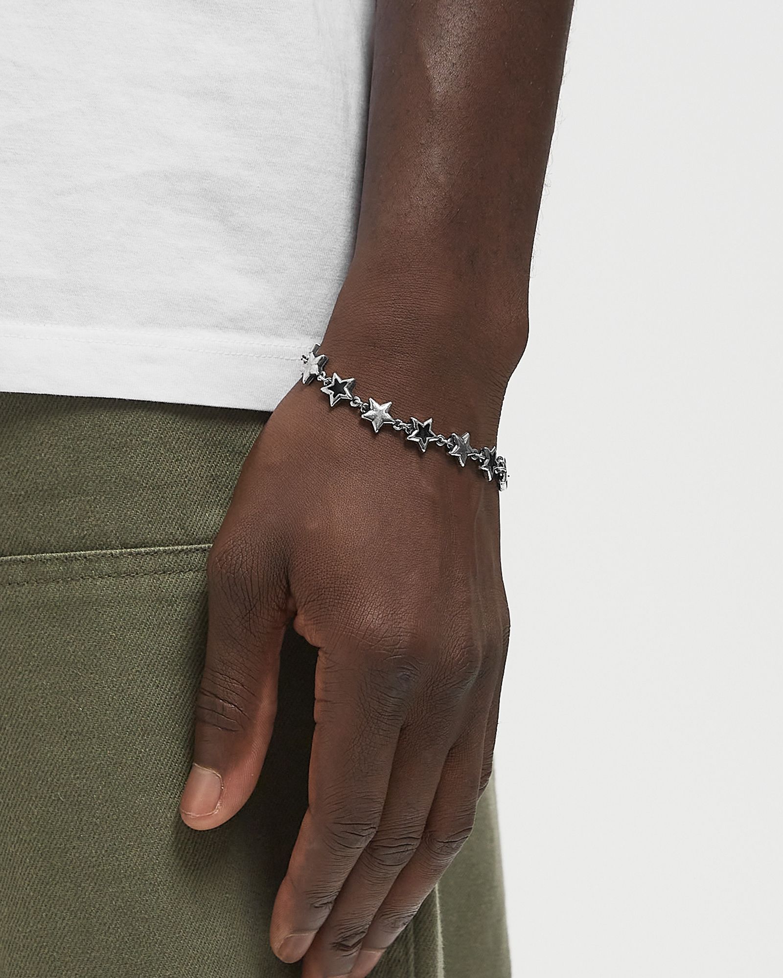 Black Enameled Stars Bracelet