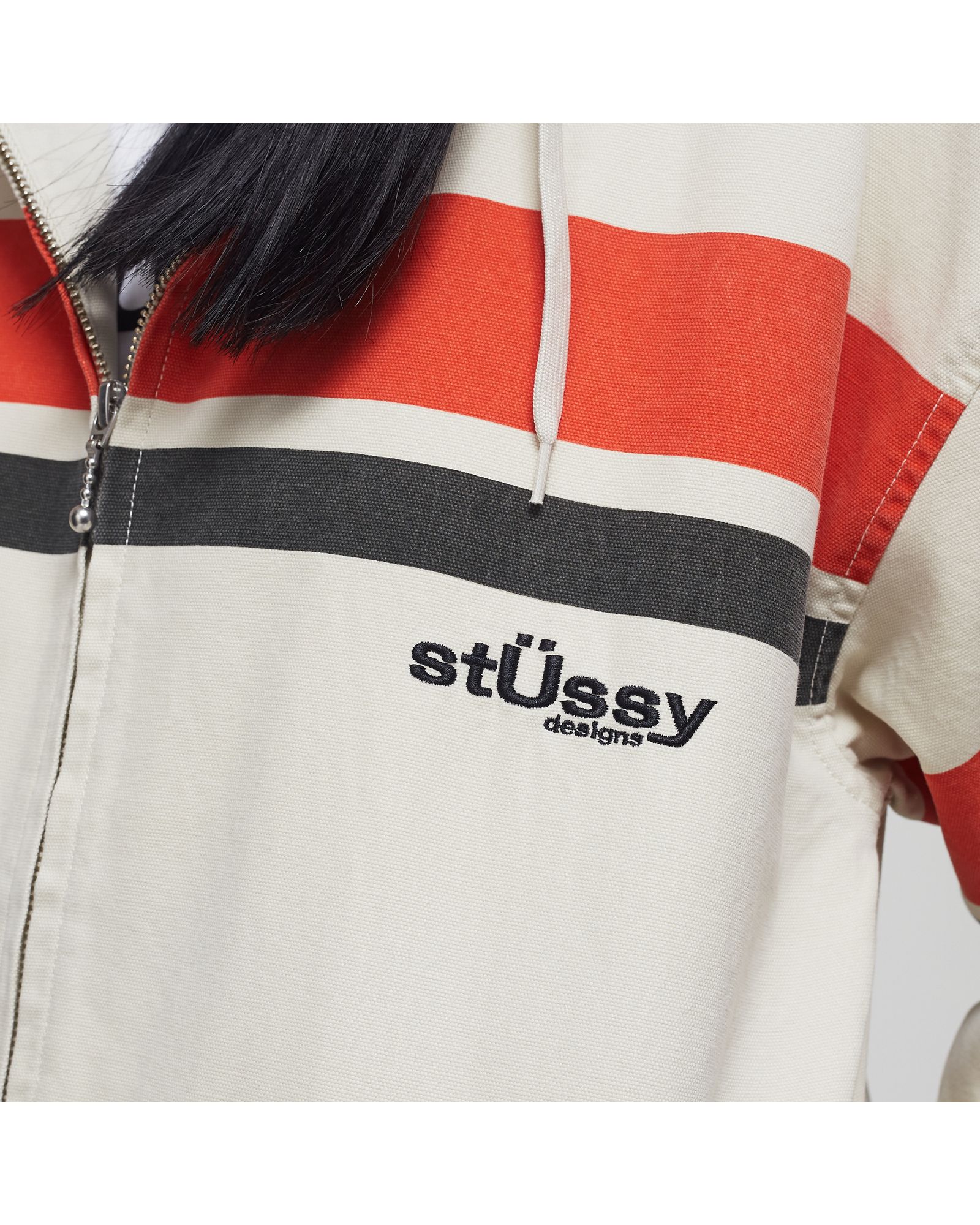 WMNS Printed Stripe Hood Jacket