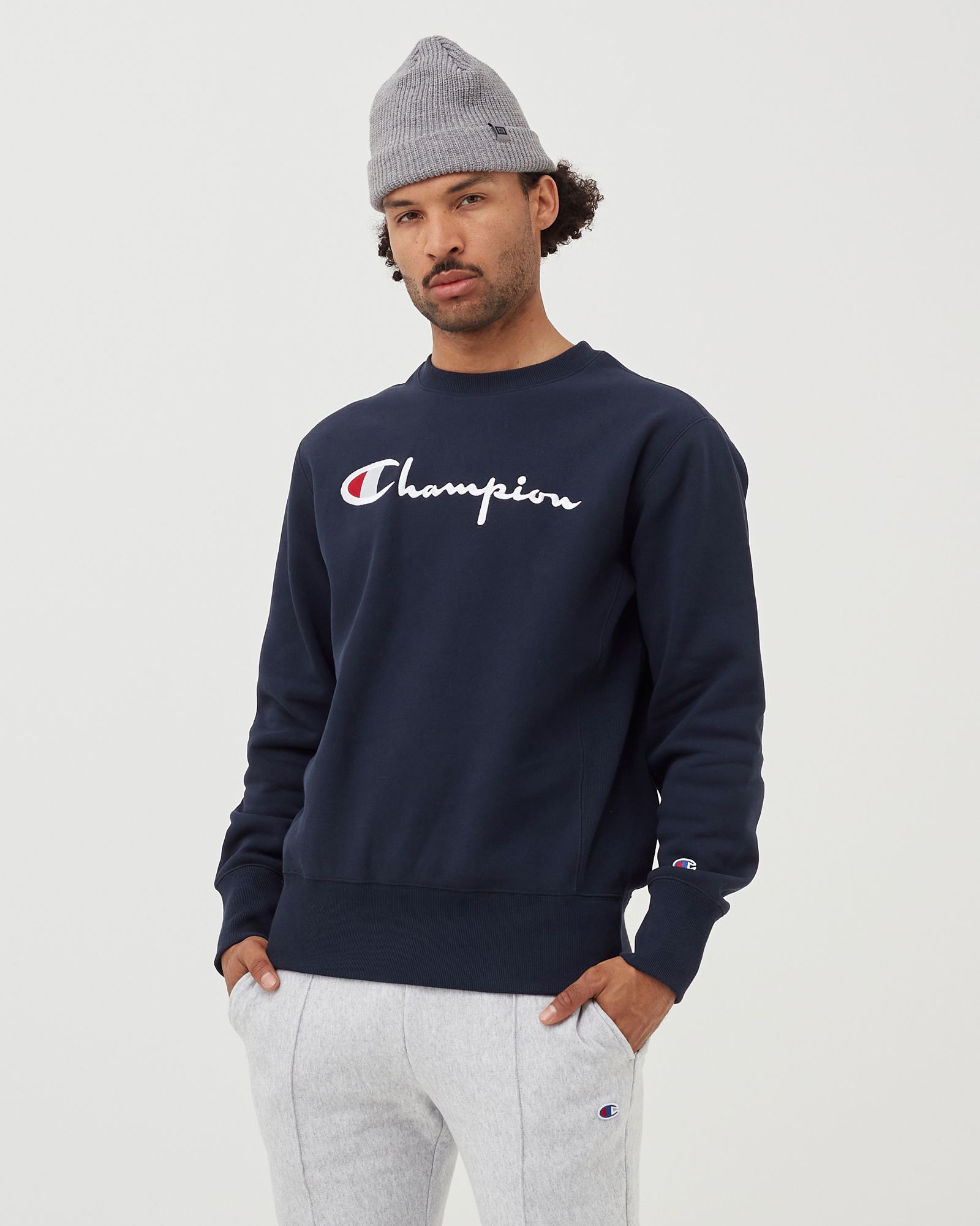 SCRIPT LOGO REVERSE WEAVE SWEATSHIRT