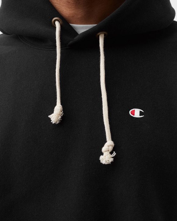 Champion Reverse Weave Small Logo Black Hoodie