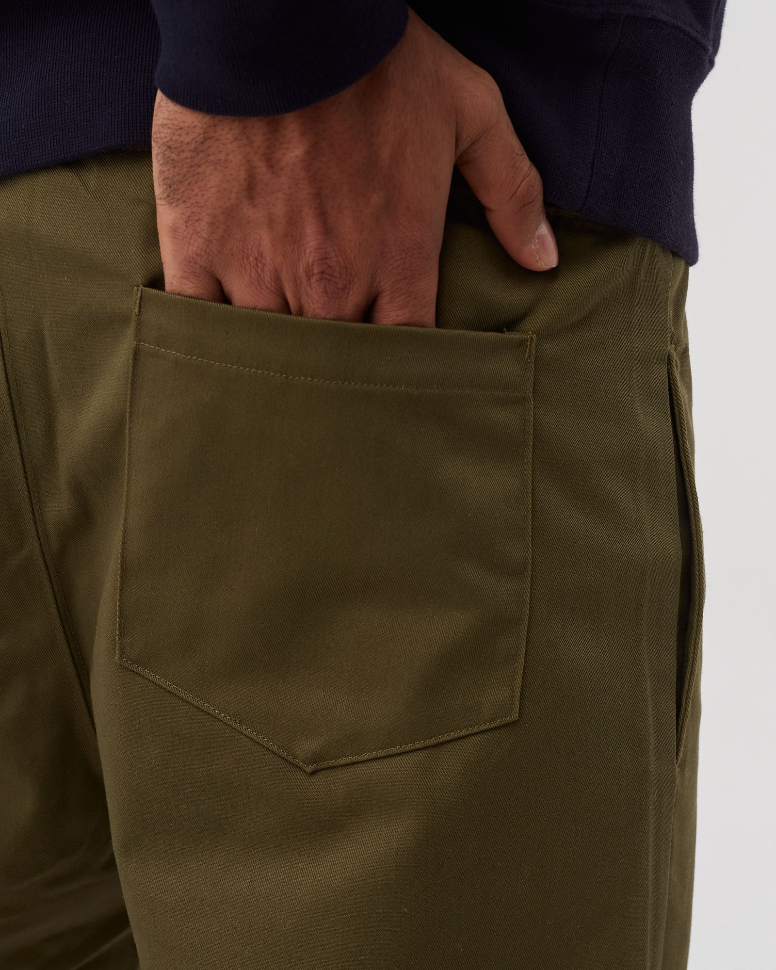 Reverse Weave Straight Hem Pants