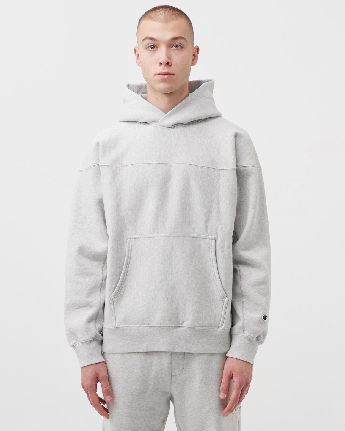 CHAMPION Contemporary Heritage Hoodie Grey BSTN Store