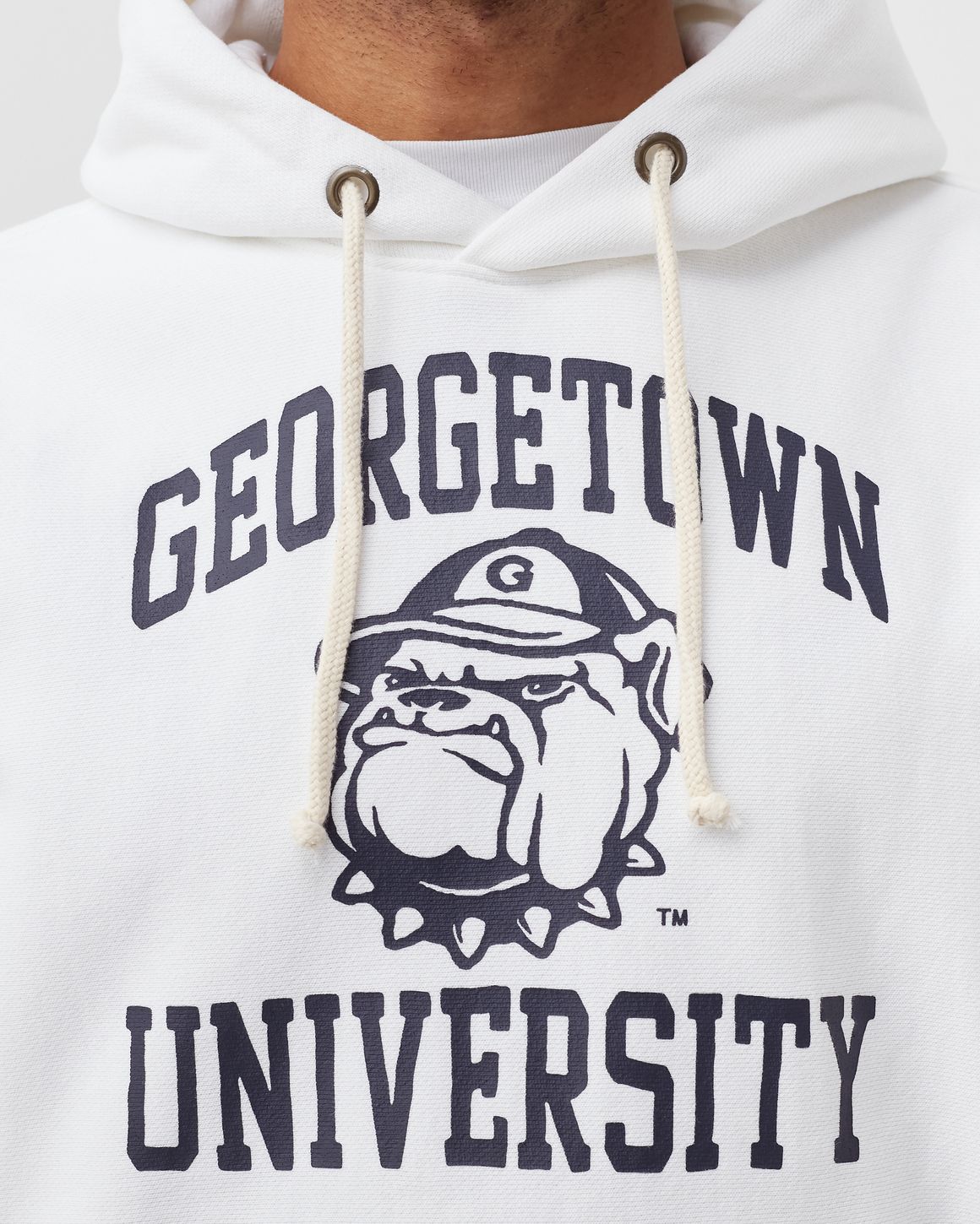 CHAMPION Authentic College Hoodie Georgetown White BSTN Store