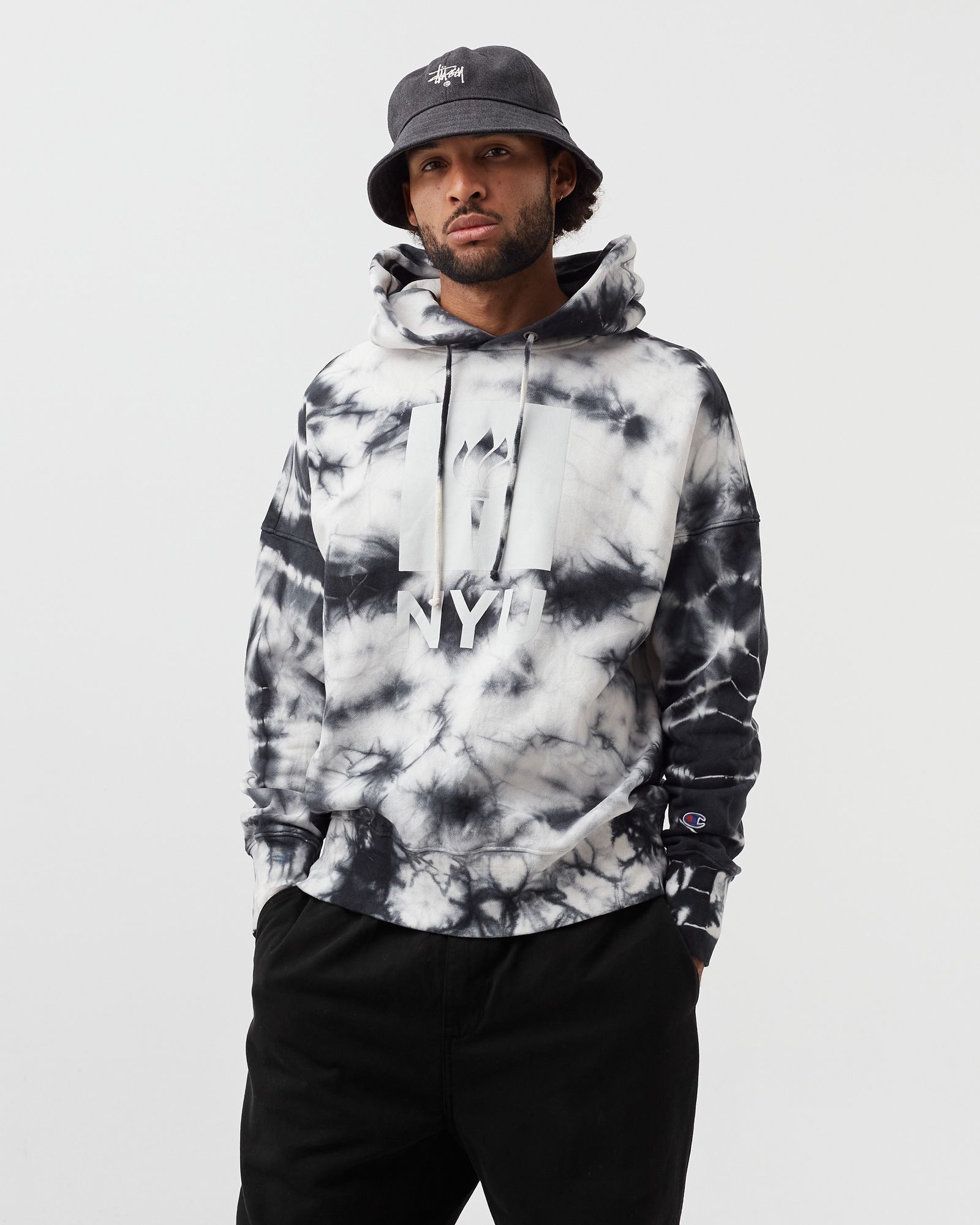 Authentic Tie Dye College Hoodie 'NYU'