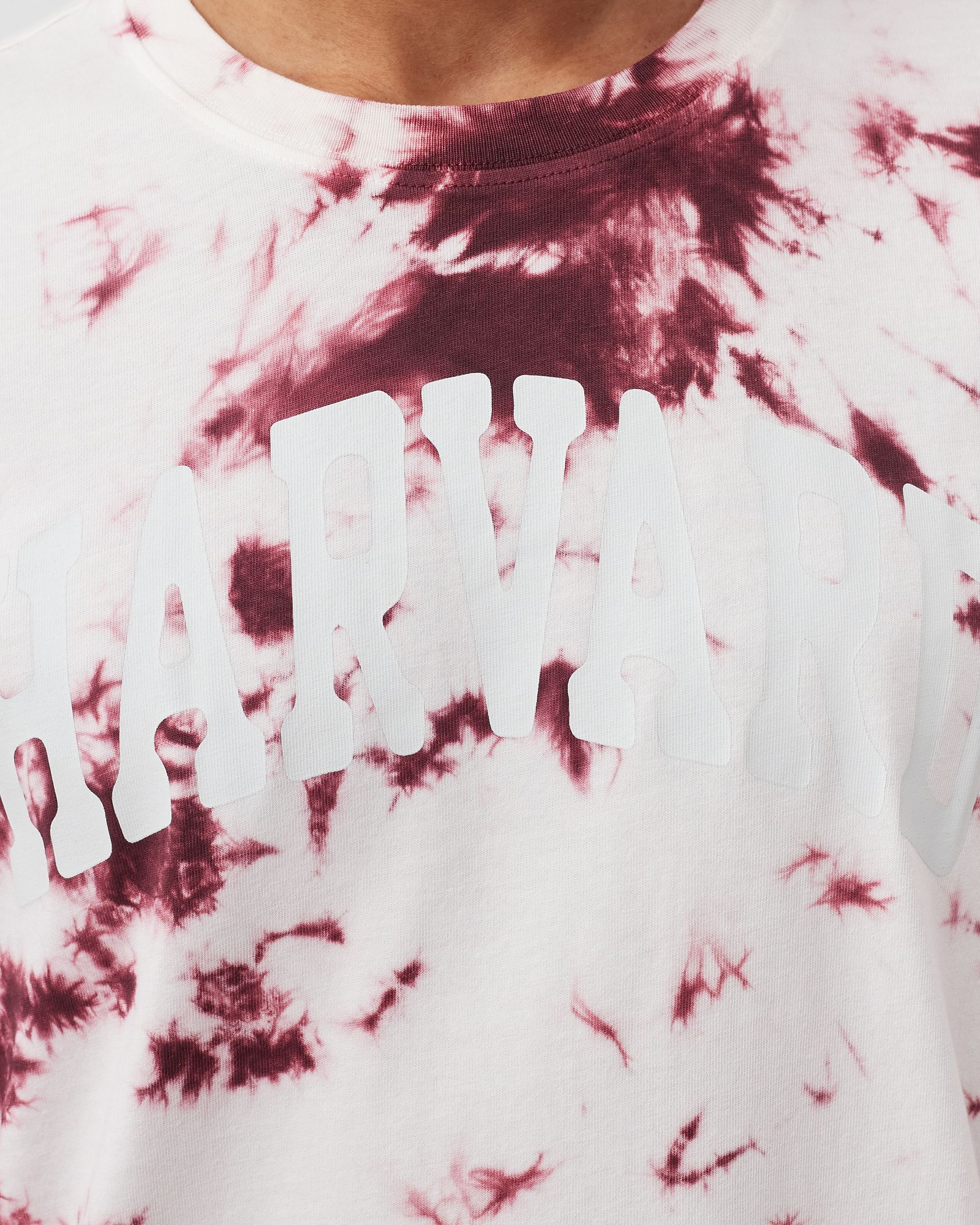 Authentic Tie Dye College Crewneck Tee 'Harvard'