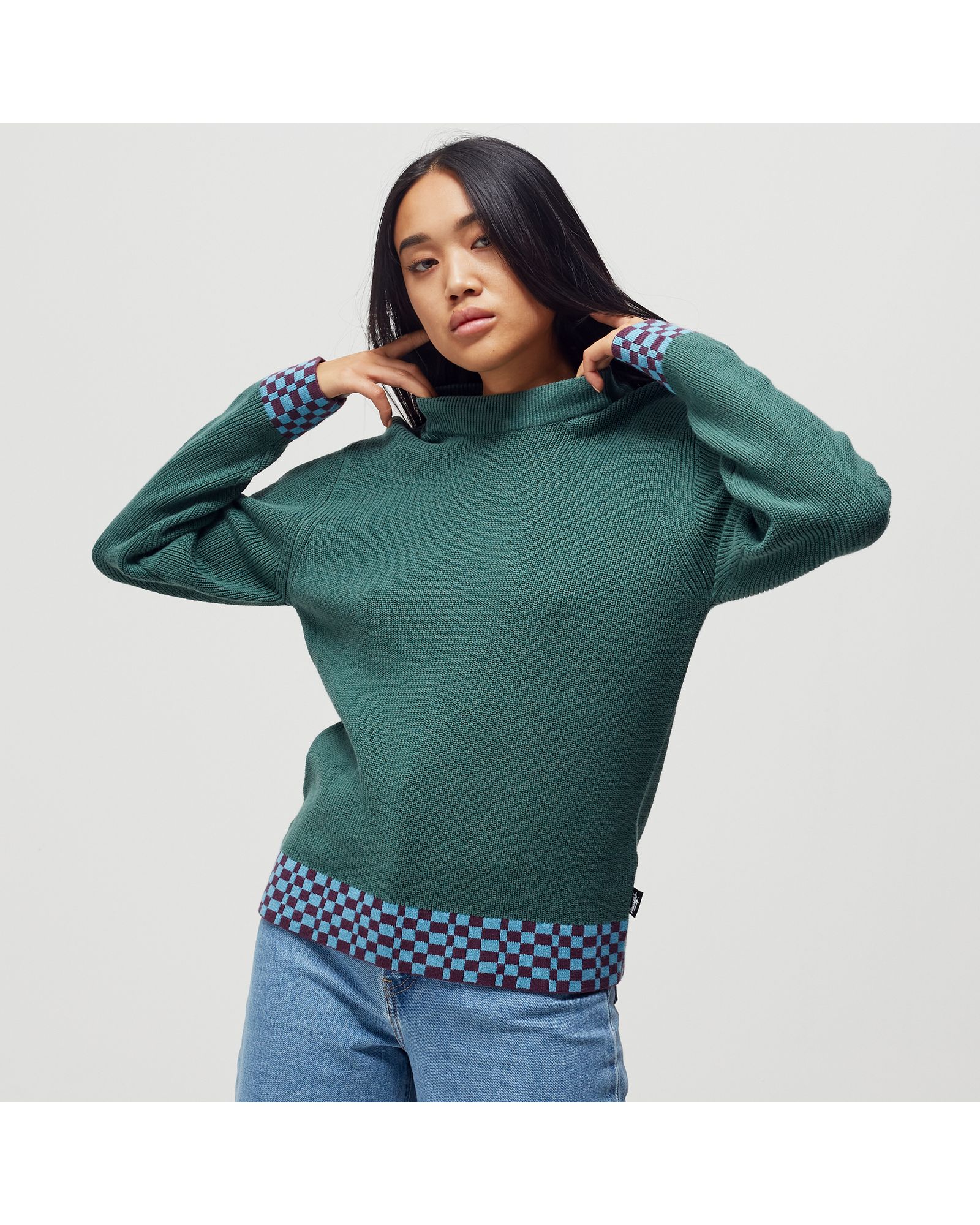 WMNS Checker Trim Sweater