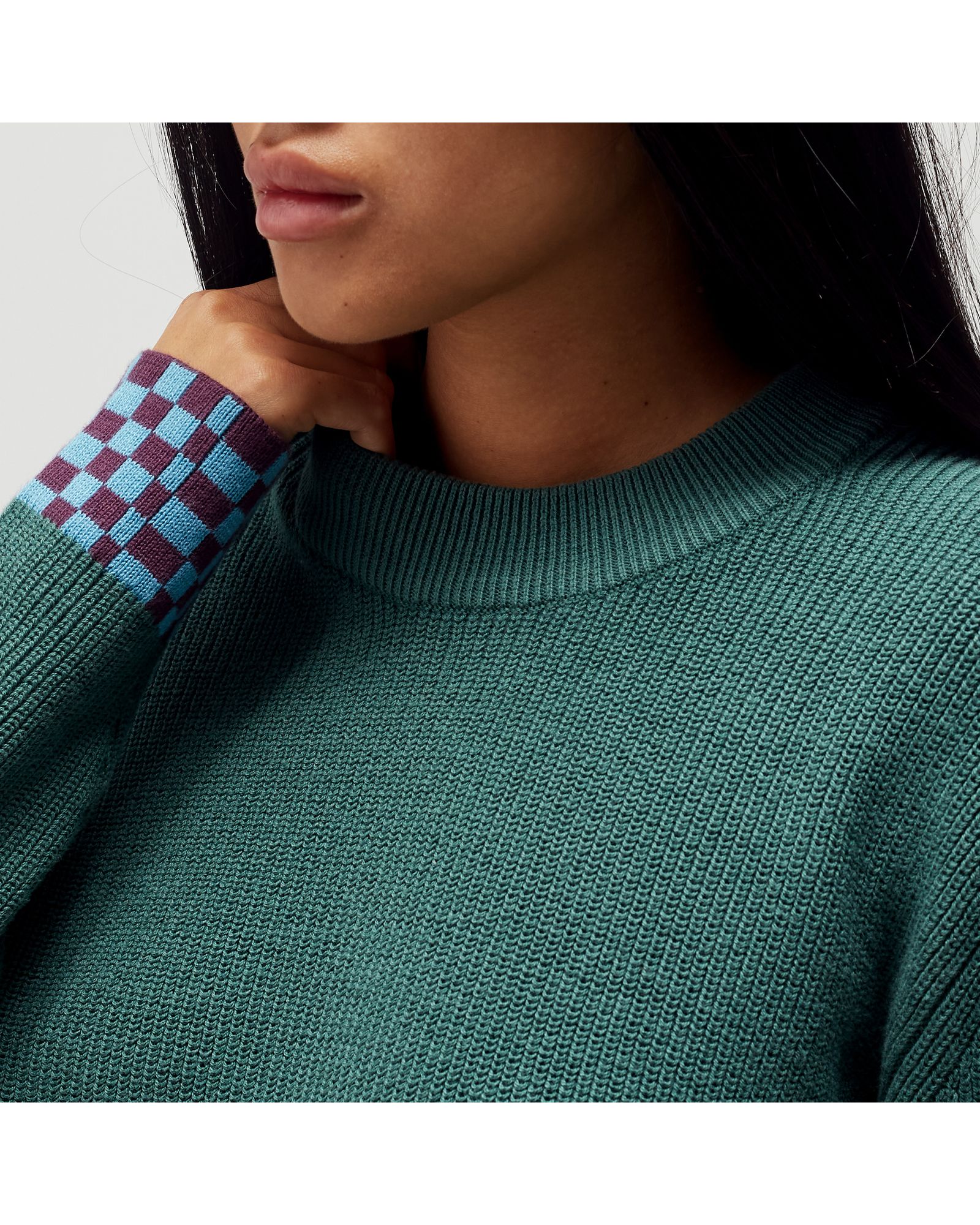 WMNS Checker Trim Sweater
