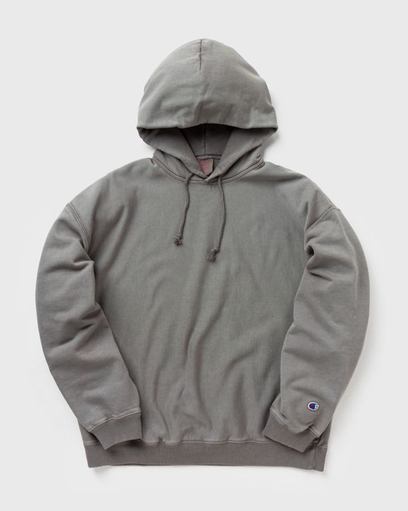 CHAMPION Garment Dye Hooded Sweatshirt Grey BSTN Store