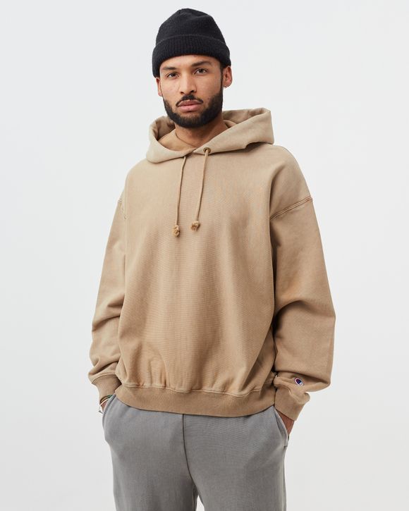 CHAMPION Garment Dye Hooded Sweatshirt Brown BSTN Store