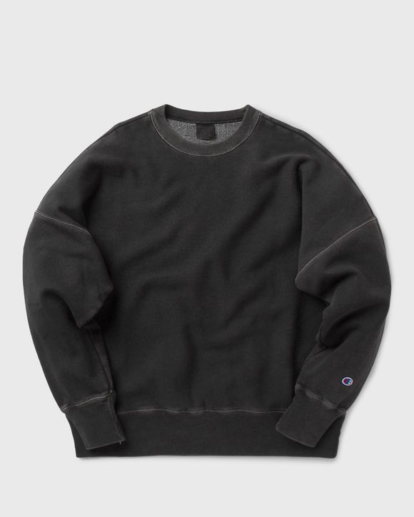 CHAMPION Garment Dye Crewneck Sweatshirt Black | BSTN Store