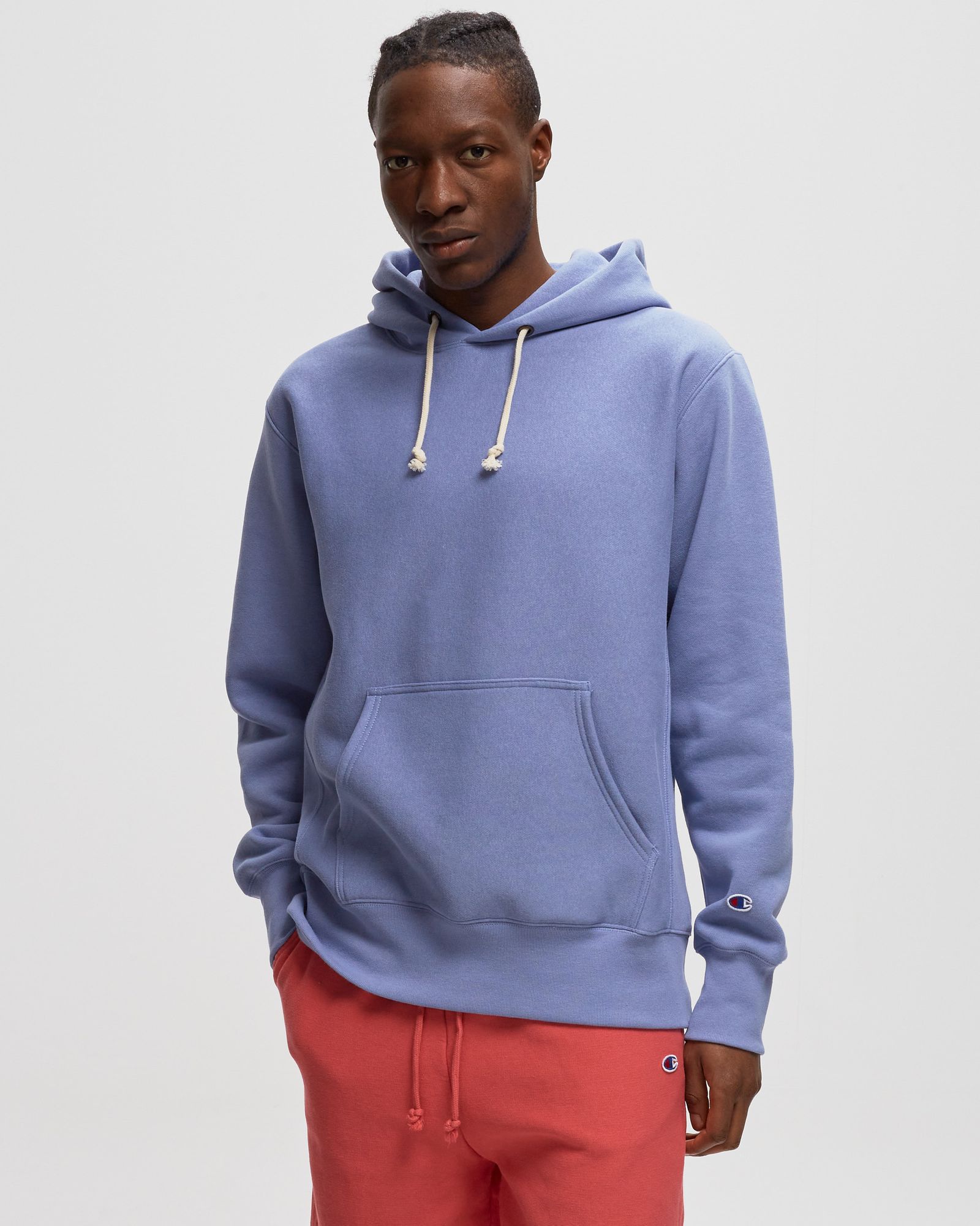 Reverse Weave Crewneck Hooded Sweatshirt