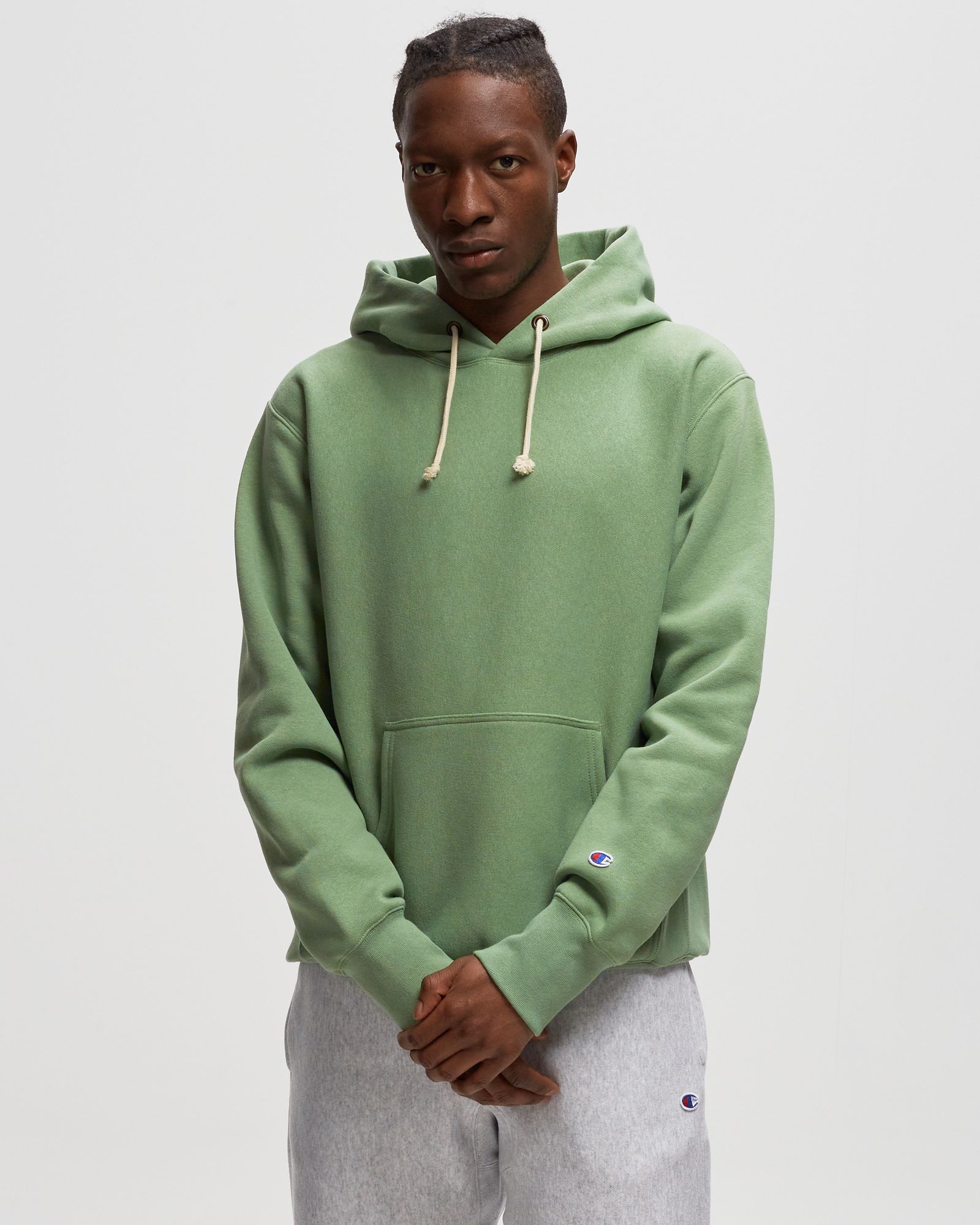 Reverse Weave Crewneck Hooded Sweatshirt