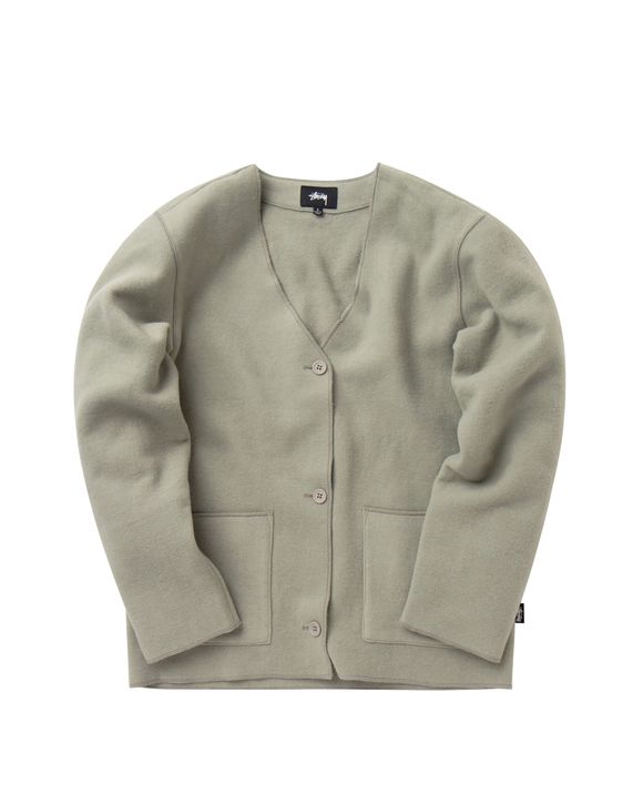 Stussy WMNS FERN CARDIGAN Grey - stone