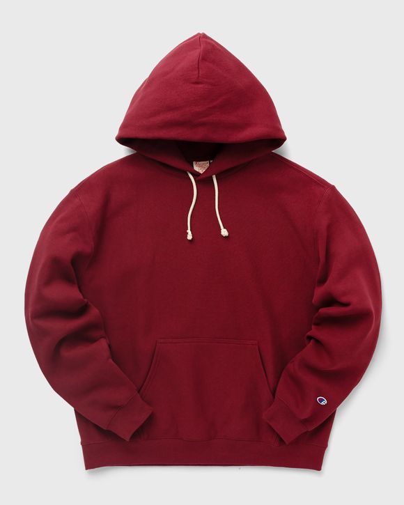 Dark red champion outlet hoodie