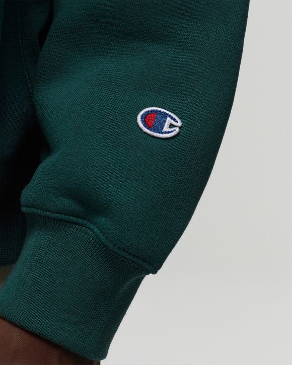 Champion dark green online crewneck