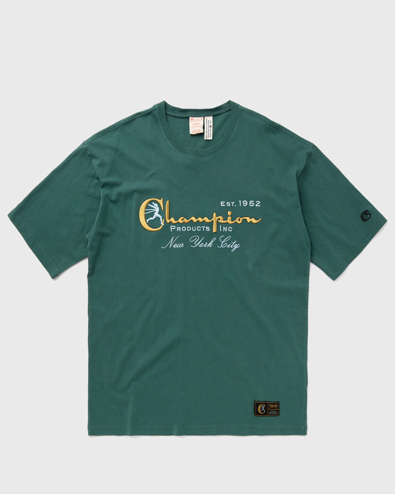 CHAMPION - t t-shirt men shortsleeves green in größe:xl