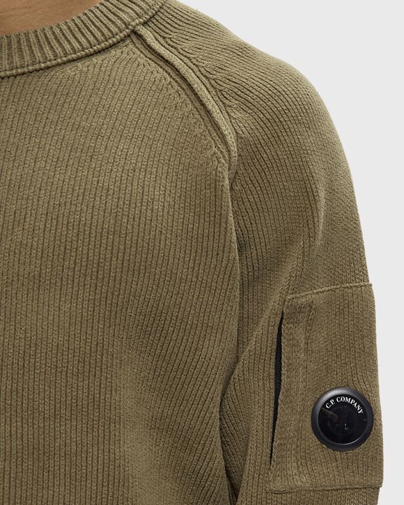 CHENILLE COTTON CREWNECK LENS SWEATER