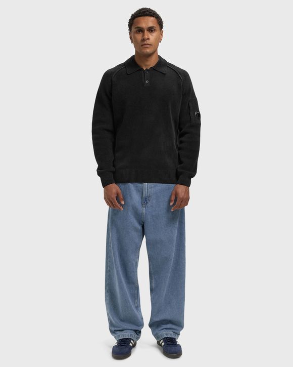 CHENILLE COTTON POLO SWEATER