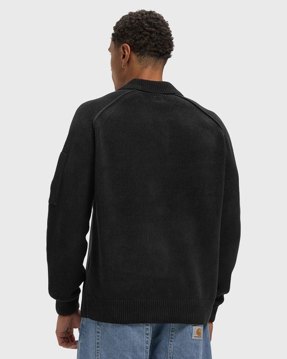 CHENILLE COTTON POLO SWEATER