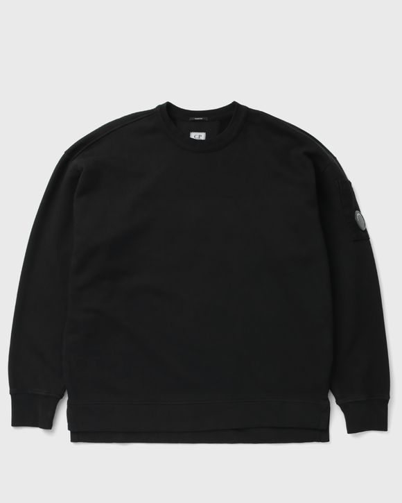 BRUSHED AND EMERIZED DIAGONAL FLEECE MIXED BOXY HALF ZIP LENS SWEATSHIRT