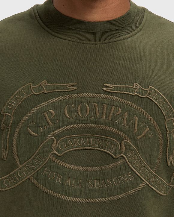 COTTON FLEECE CREWNECK LOGO SWEATSHIRT