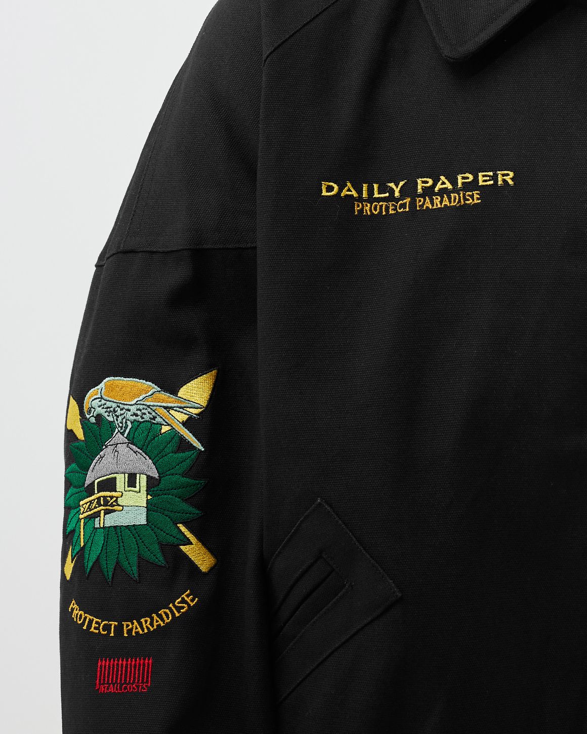 【DailyPaper】Black Pooley Varsity Jacket Daily Paper Pooley Varsity Jacket Black | Collegejacken