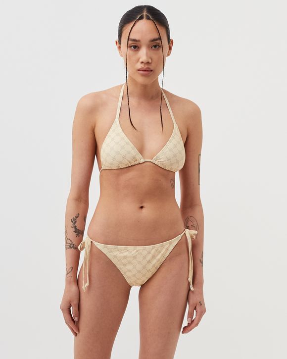 Daily Paper WMNS reta mono bikini top Brown SHORTBREAD WHITE FEATHER GREY