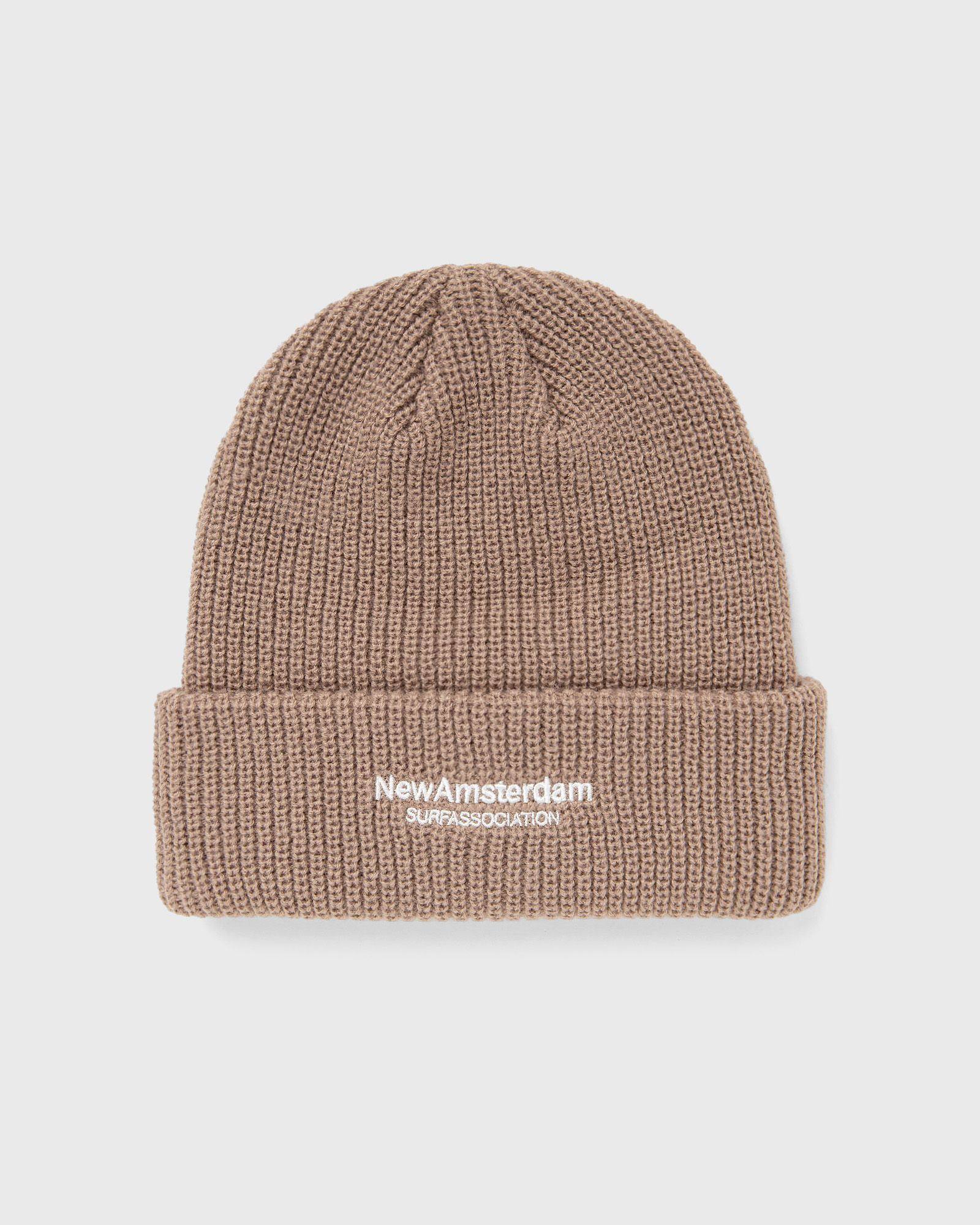 New Amsterdam - logo beanie men beanies beige in größe:one size