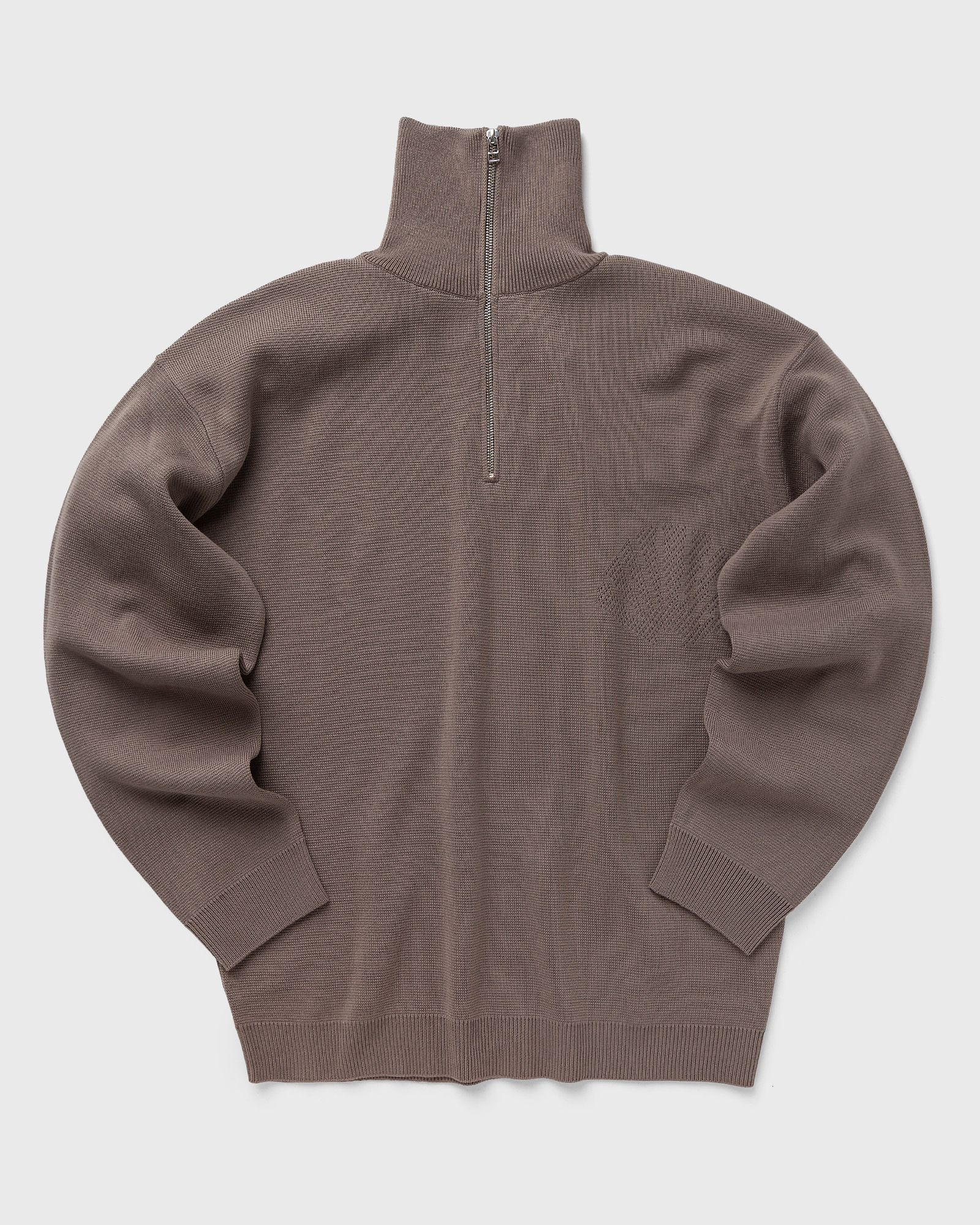 New Amsterdam - sailor half-zip knit men pullovers|zippers & cardigans brown in größe:xl