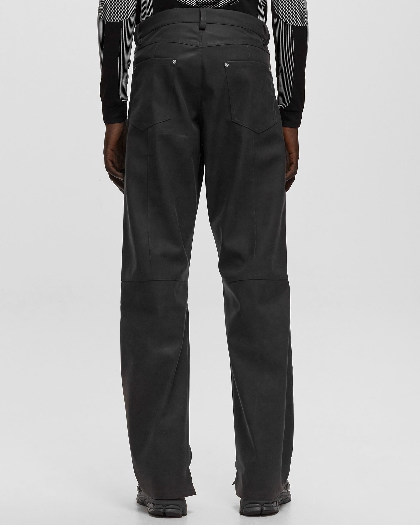 VEGAN LEATHER CARPENTER TROUSERS FADED