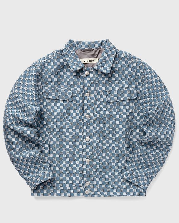 JACQUARD MONOGRAM CANVAS TRUCKER JACKET