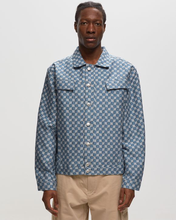 Logo Jacquard Canvas Shirt Jacket