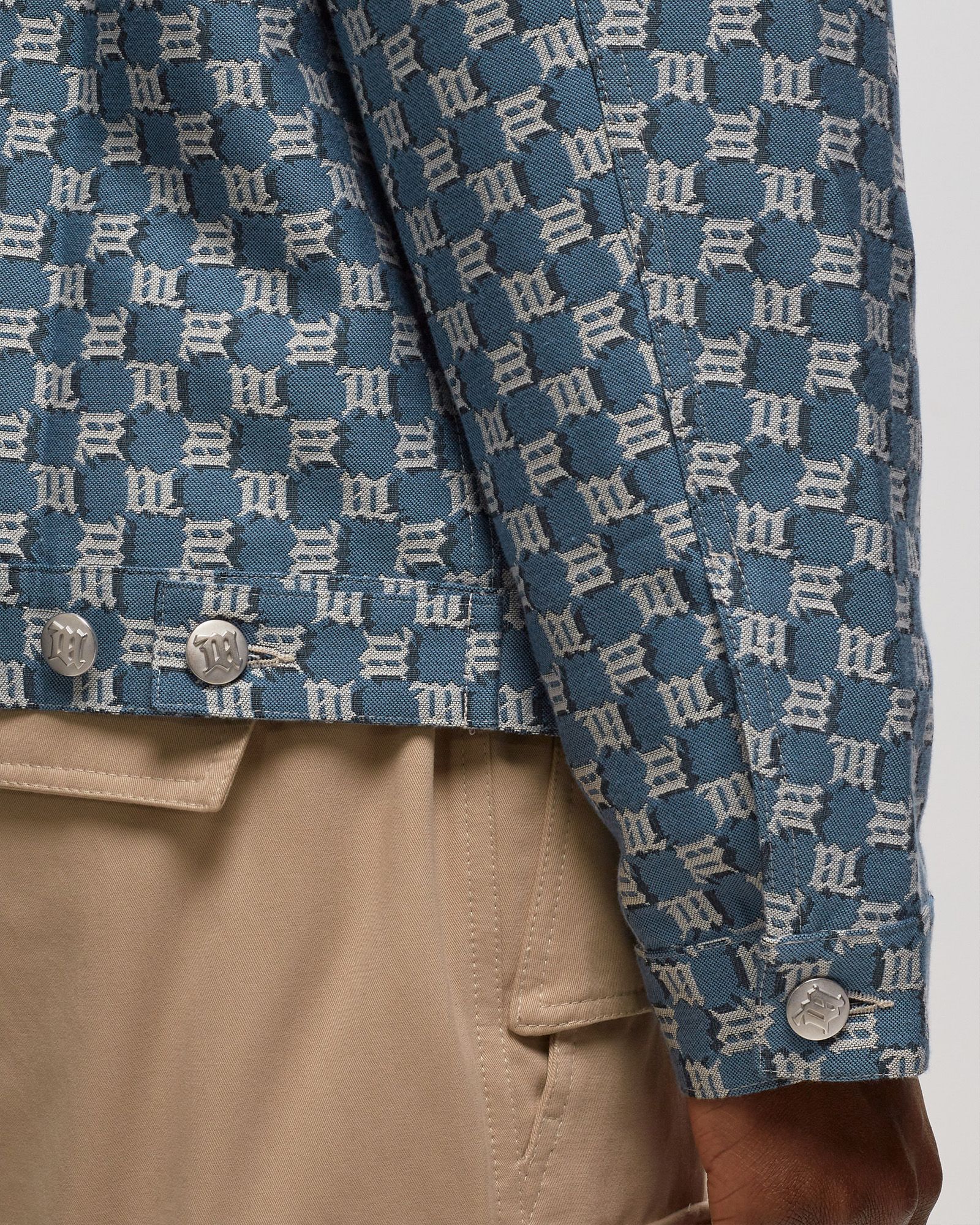 JACQUARD MONOGRAM CANVAS TRUCKER JACKET
