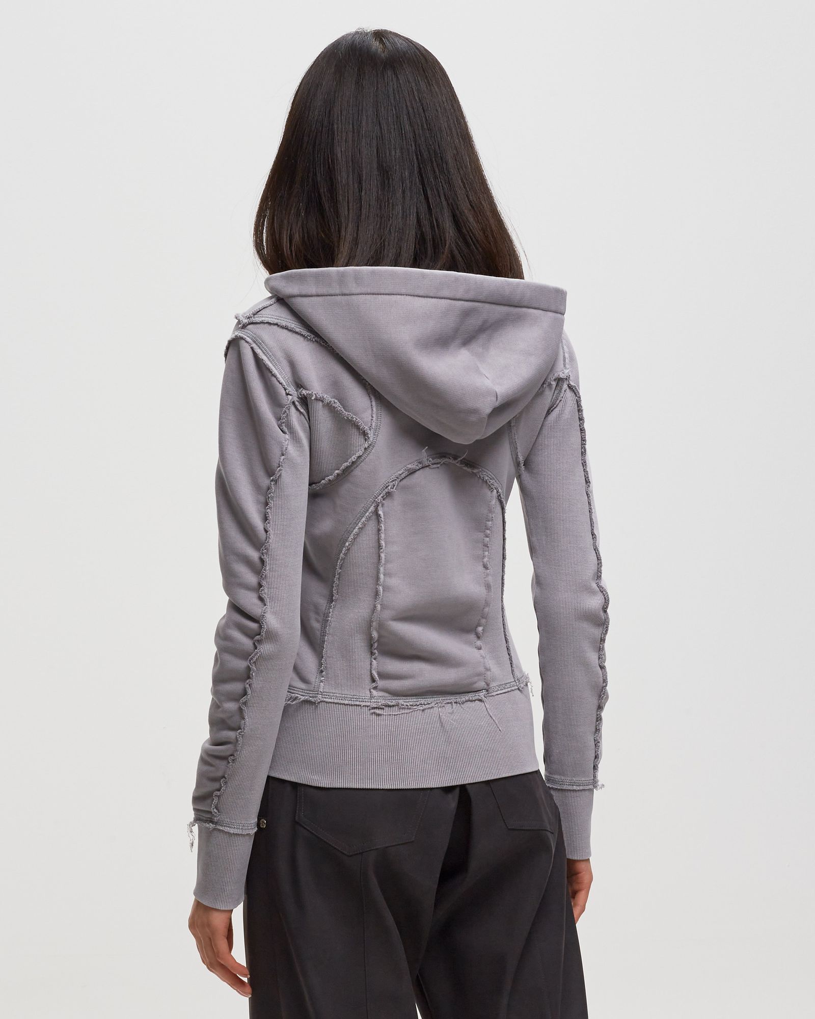 X ZIPPED HOODIE DOVE