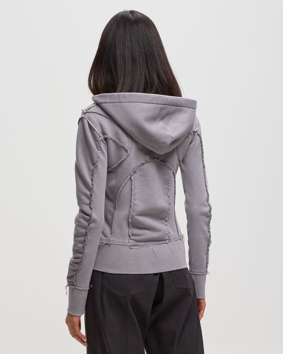 X ZIPPED HOODIE DOVE